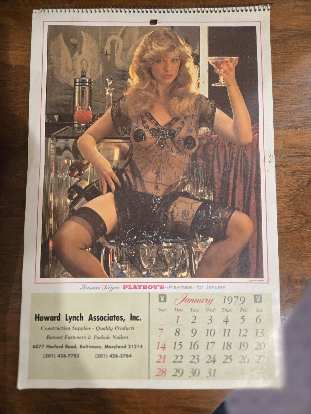 PLAYBOY Vintage Pinup Wall Art Calander Contains Nudity